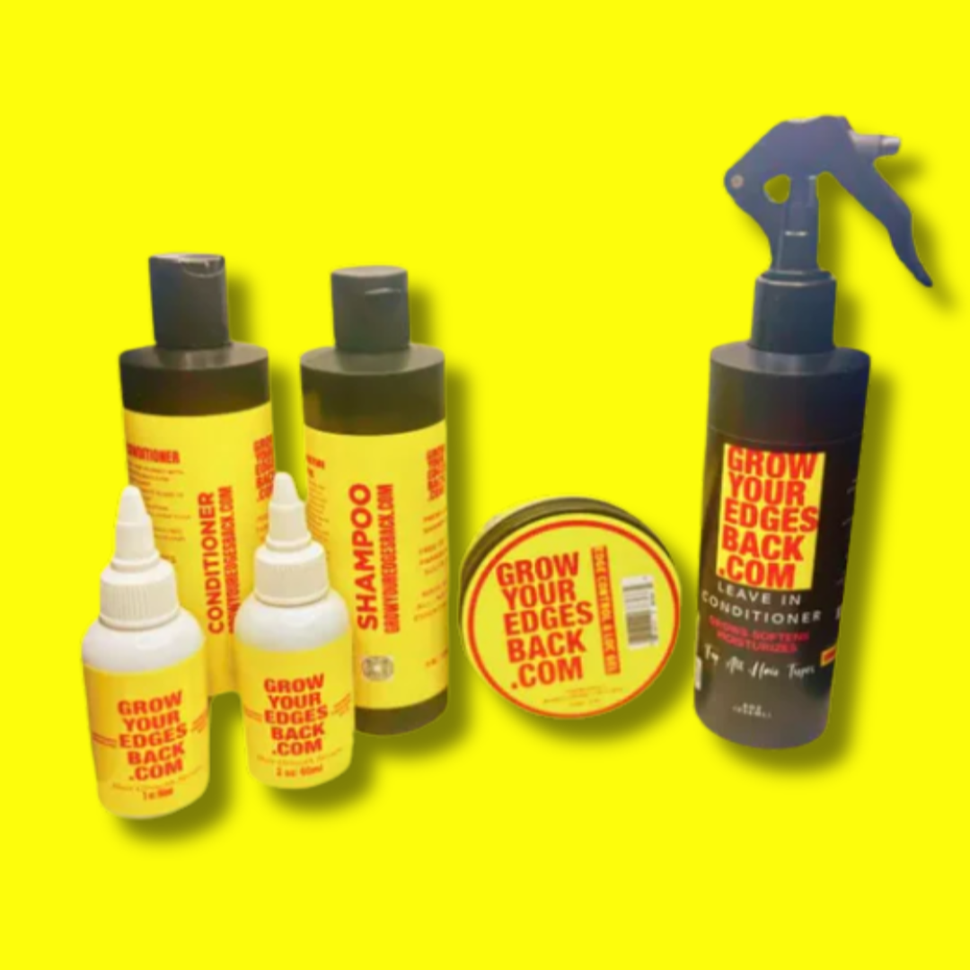 Grow Your Edges Back Full Hair & Edge Growth Bundle w/ FREE Edge Brush