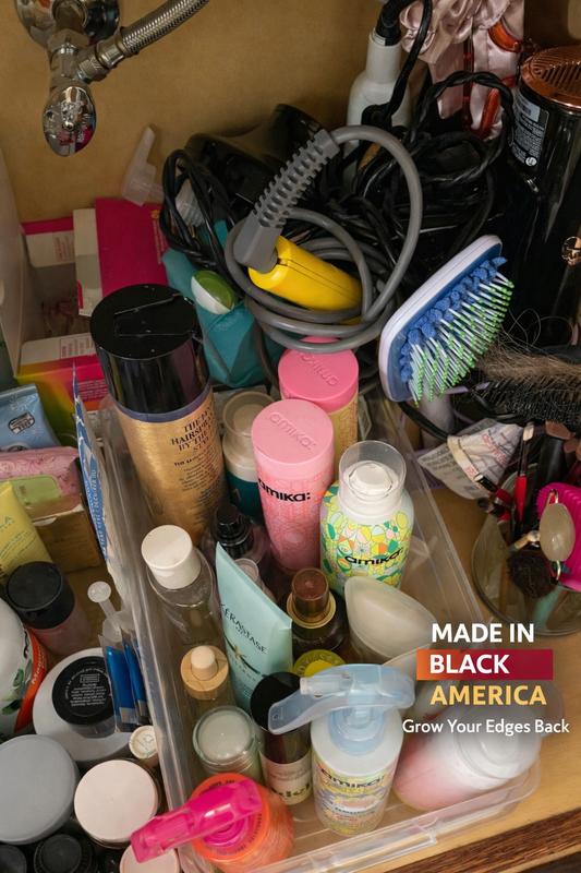 grow your edges back under the sink cluttered picture