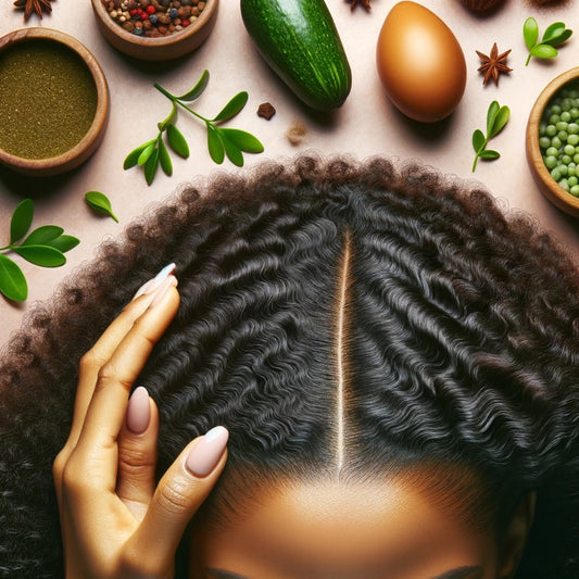 Healthy textured hair showcasing strong hairline, symbolizing scalp nourishment and rejuvenation, for Grow Your Edges Back blog on hairline issues and thinning solutions.