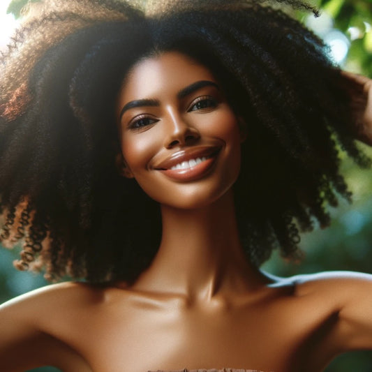 Grow your edges back smiling back woman with textured hair