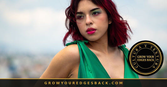 Hispanic woman with dyed colored hair - Grow Your Edges Back