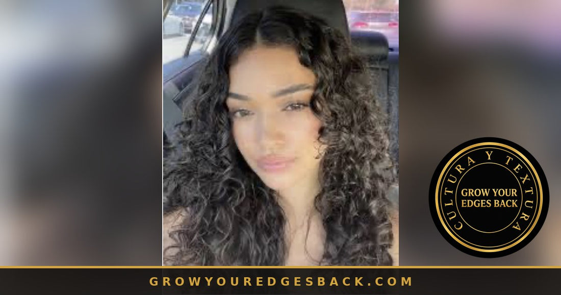 Hispanic woman with real natural curly hair - Grow Your Edges Back