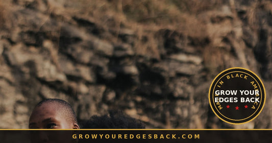 Woman with sleek slicked-back natural hair - Grow Your Edges Back