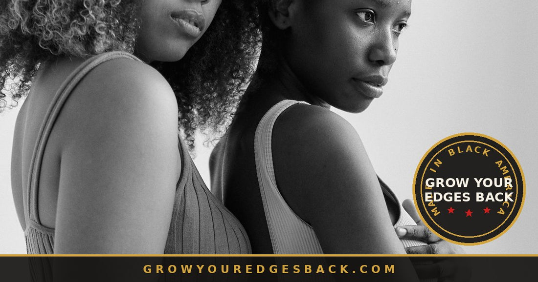 Black woman with natural hair and healthy edges - Grow Your Edges Back