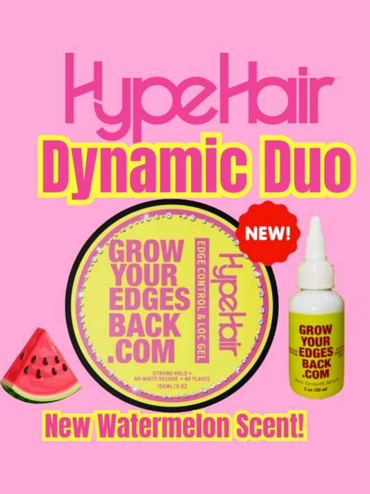 Hype Hair X GYEB Dynamic Duo (Pink Edge Control & Growth Oil) w/ FREE Edge Brush