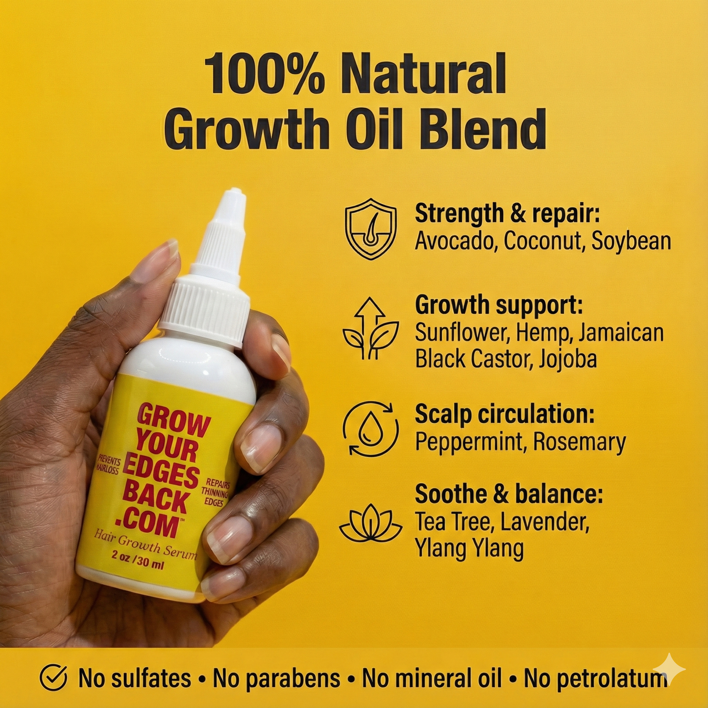 Edge & Hair Growth Oil w/ FREE Edge Brush