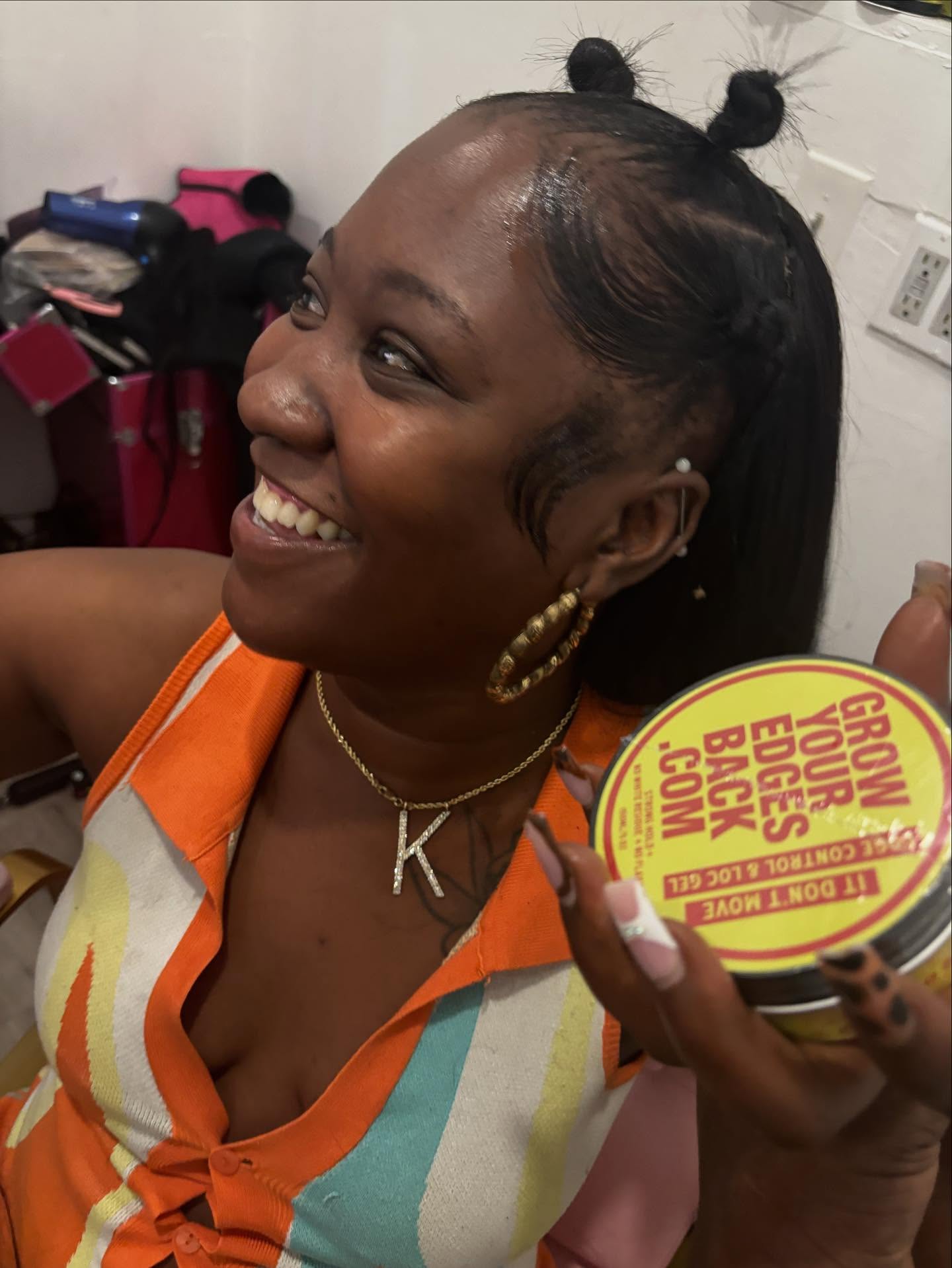 Strong Hold Edge Control & Loc Gel w/ FREE Edge Brush                                       "It Don't Move. No flakes. All-day hold."