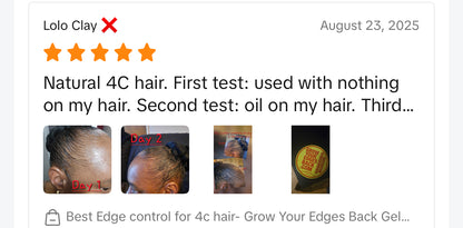 Strong Hold Edge Control & Loc Gel w/ FREE Edge Brush                                       "It Don't Move. No flakes. All-day hold."