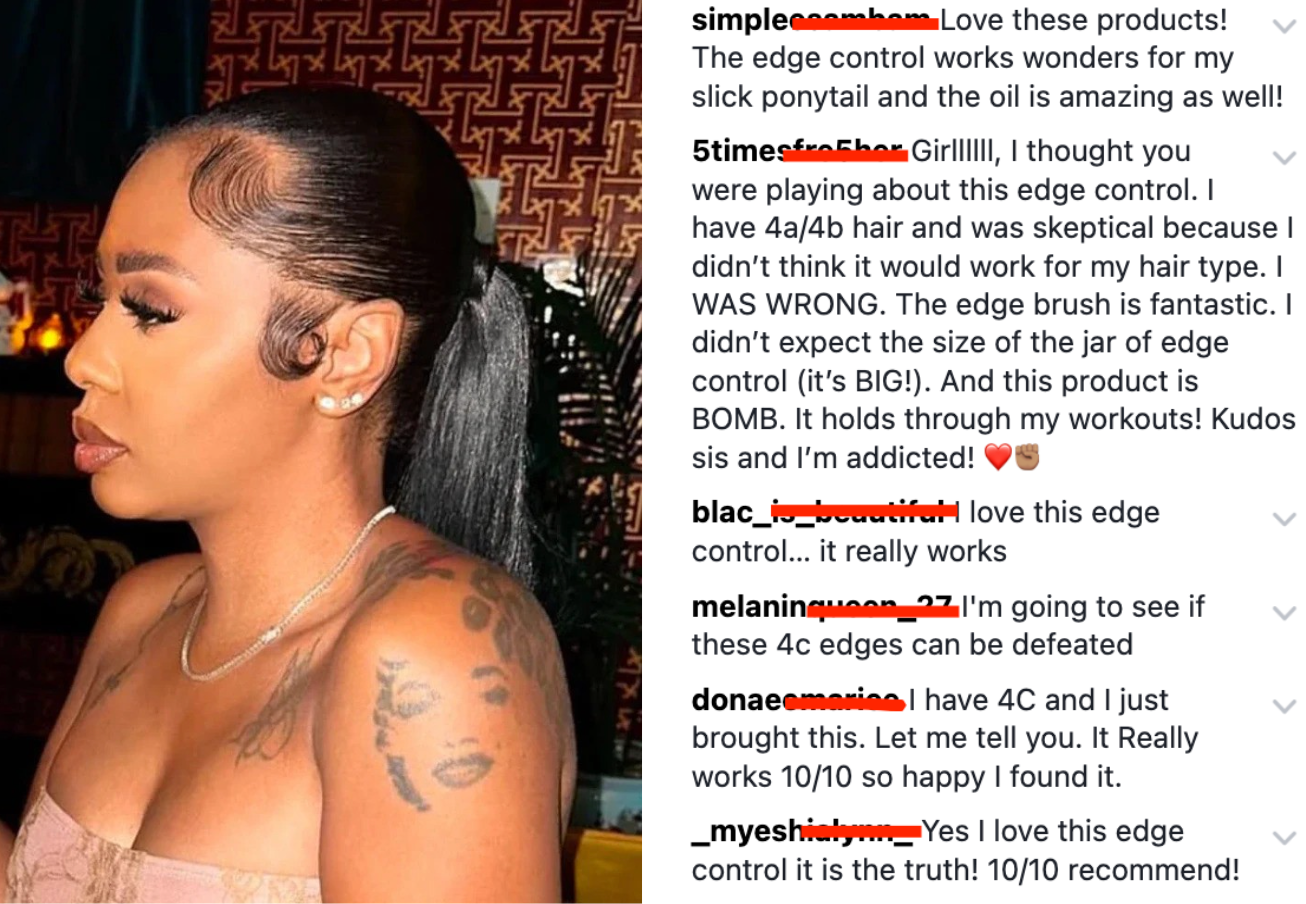 Strong Hold Edge Control & Loc Gel w/ FREE Edge Brush