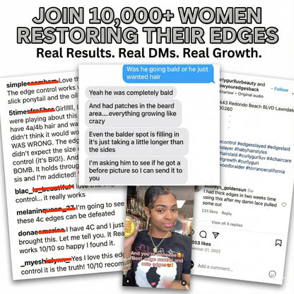 Grow Your Edges Back Hair & Edge Growth System w/ FREE Edge Brush