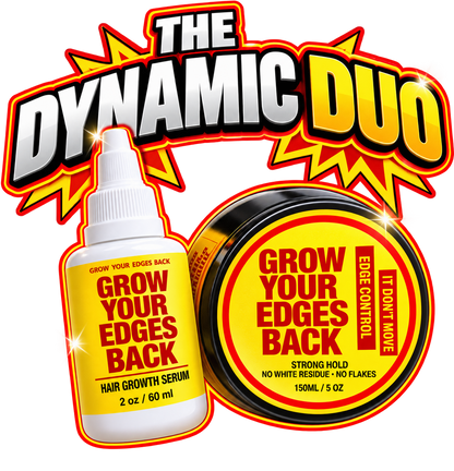 Dynamic Duo graphic featuring Growth Serum and Edge Control