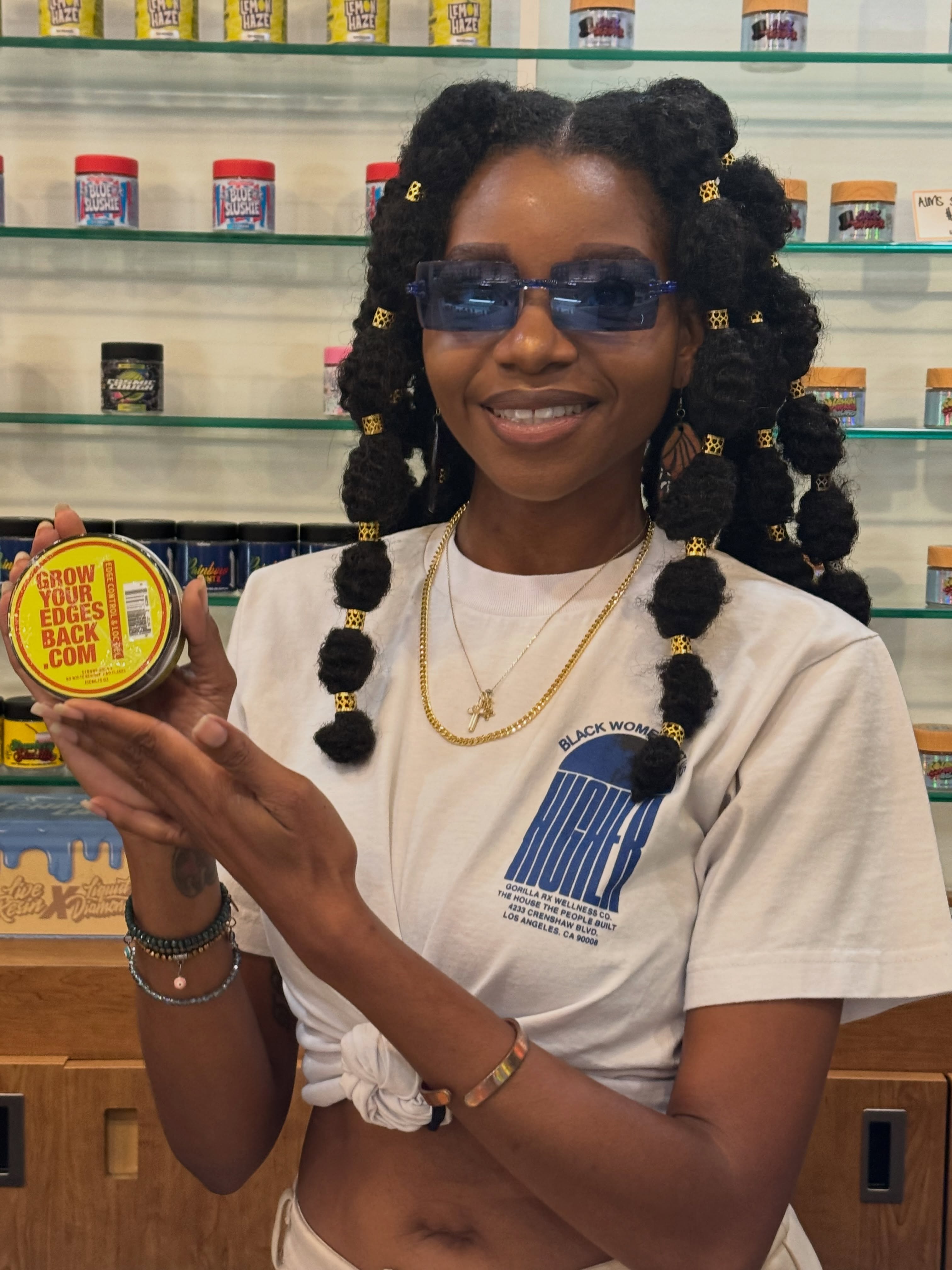 Customer at beauty supply