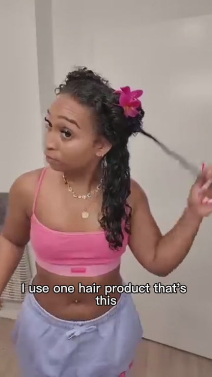 Nilla demonstrating a swoop styling tutorial with Grow Your Edges Back