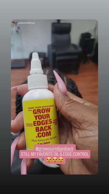 Grow Your Edges Back Growth Oil use video