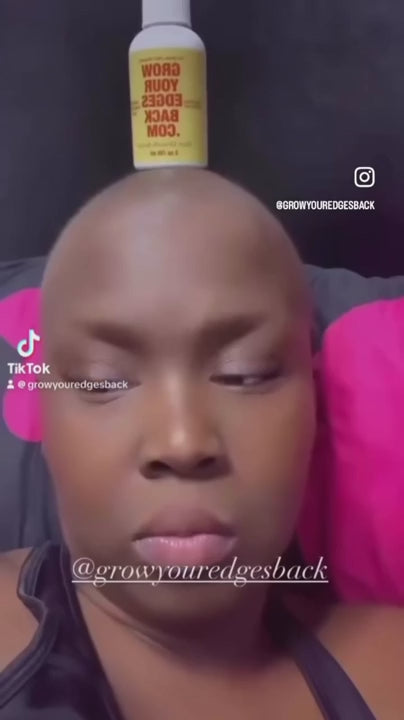 Detroit Barbie showing her Growth Oil and Edge Control routine